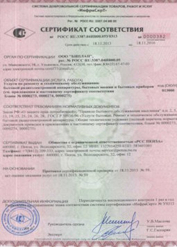 2015.06.25 Краснотурьинск - Услуги по ремонту и техническому обслуживанию приборов радиоэл. аппаратуры